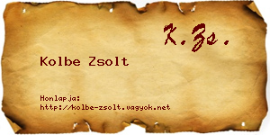 Kolbe Zsolt névjegykártya